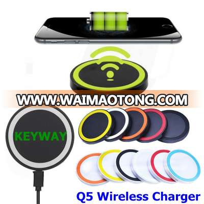 Shenzhen Factory Offer Classic QI Q5 Wireless Charger for iPhone 8 Smart Phone