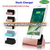 Universal 3 in 1 8 Pin USB Mobile Phone Charging Holder Station Desktop Sync Dock Charger For iphone 7 7 Plus