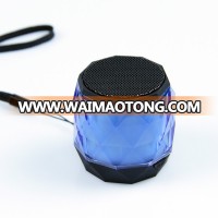 Fashion Diamond LED Speaker Portable Mini Bluetooth Speaker Wireless Colorful Light Hands-free Speaker NSP-0143